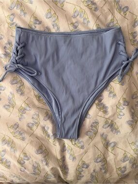 Aerie High-Waisted Cheeky Ribbed Bikini Bottoms